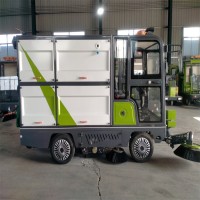 環保純電動240升掛桶四輪掃地車山東生